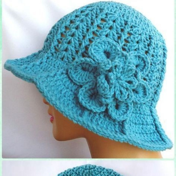 Spring baby girls hat, handmade crochet any size - Picture 6 of 7